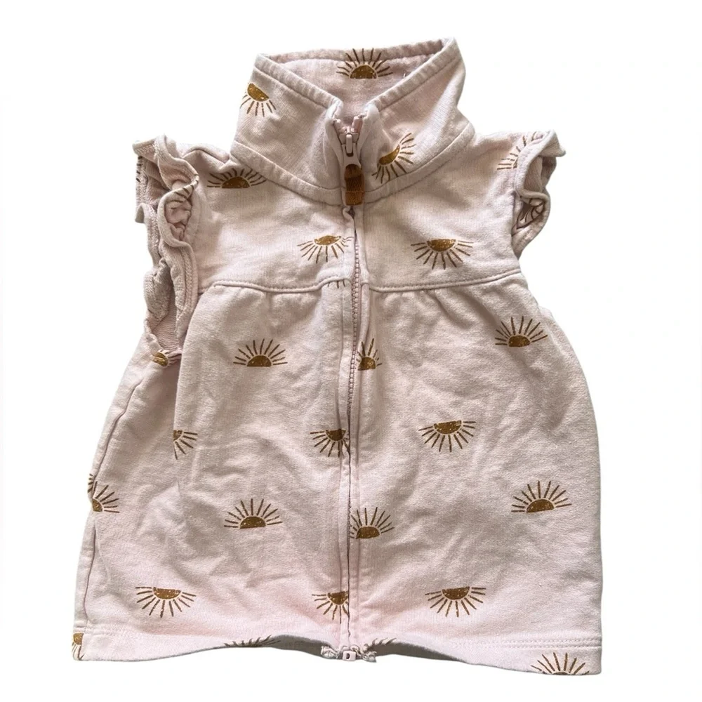 Carter’s Girls Pink Flutter Sleeve Vest | 18M